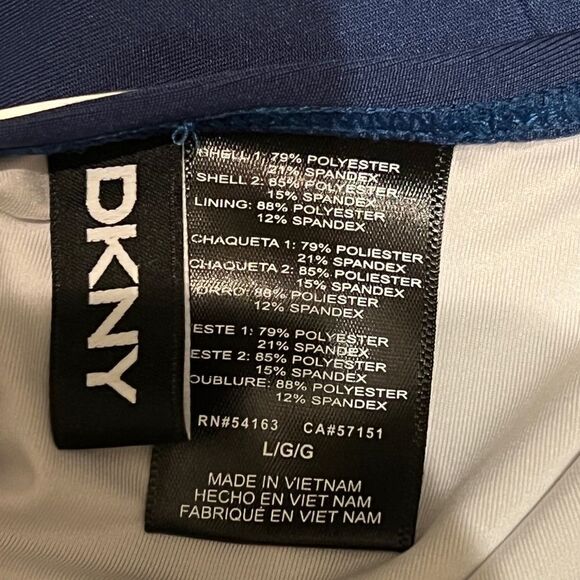 DKNY Colorblocked Tankini Top Baltic Navy Women's Large NWT - Picture 7 of 8
